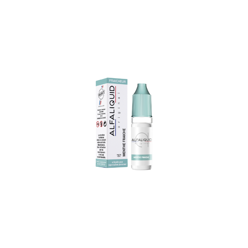 E LIQUIDE MENTHE FRAÎCHE 10ML - ALFALIQUID--alavape.com