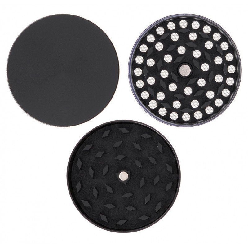 GRINDER METAL NOIR 5CM 3 ÉLÉMENTS-Accessoires-alavape.com