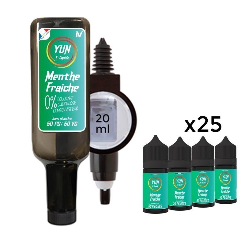 E LIQUIDE MENTHE FRAÎCHE 500ML - JUICE BAR YUN--alavape.com