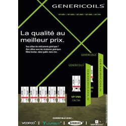RÉSISTANCES VP PNP / 5PCS - GENERICOILS-Ecigarettes-alavape.com
