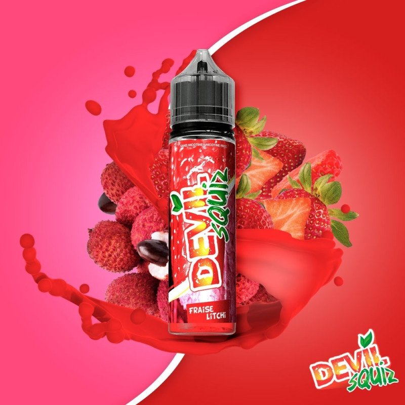 E LIQUIDE FRAISE LITCHI DEVIL SQUIZ 50ML - AVAP--alavape.com