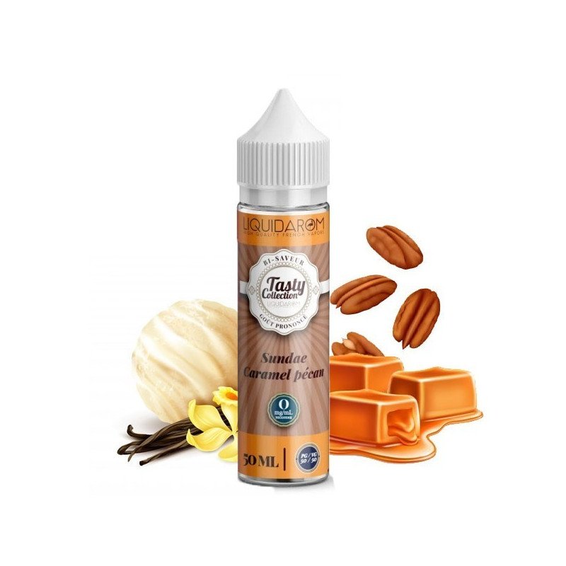 E LIQUIDE SUNDAE CARAMEL PECAN 50ML - TASTY COLLECTION--alavape.com