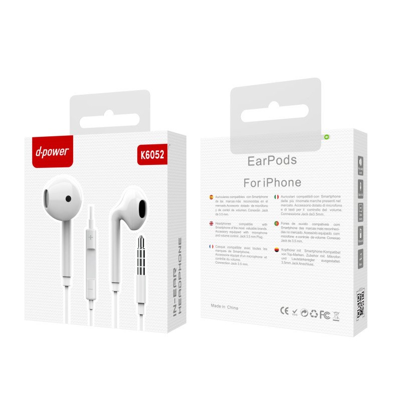 ECOUTEUR PRISE JACK K6052 - D-POWER-Ecigarettes-alavape.com