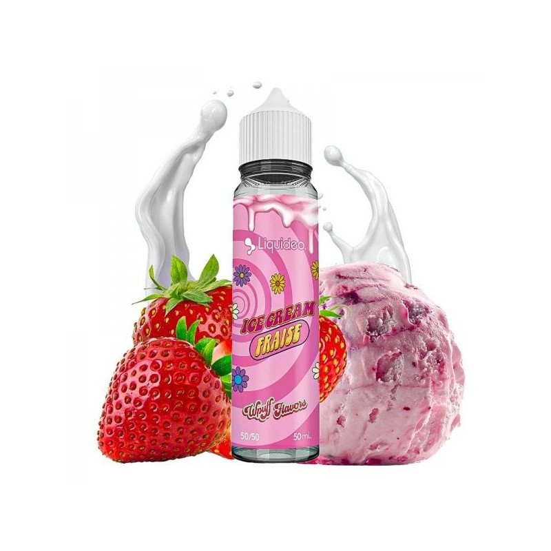 E LIQUIDE ICE CREAM FRAISE 50ML - WPUFF FLAVORS LIQUIDEO-Eliquides-alavape.com
