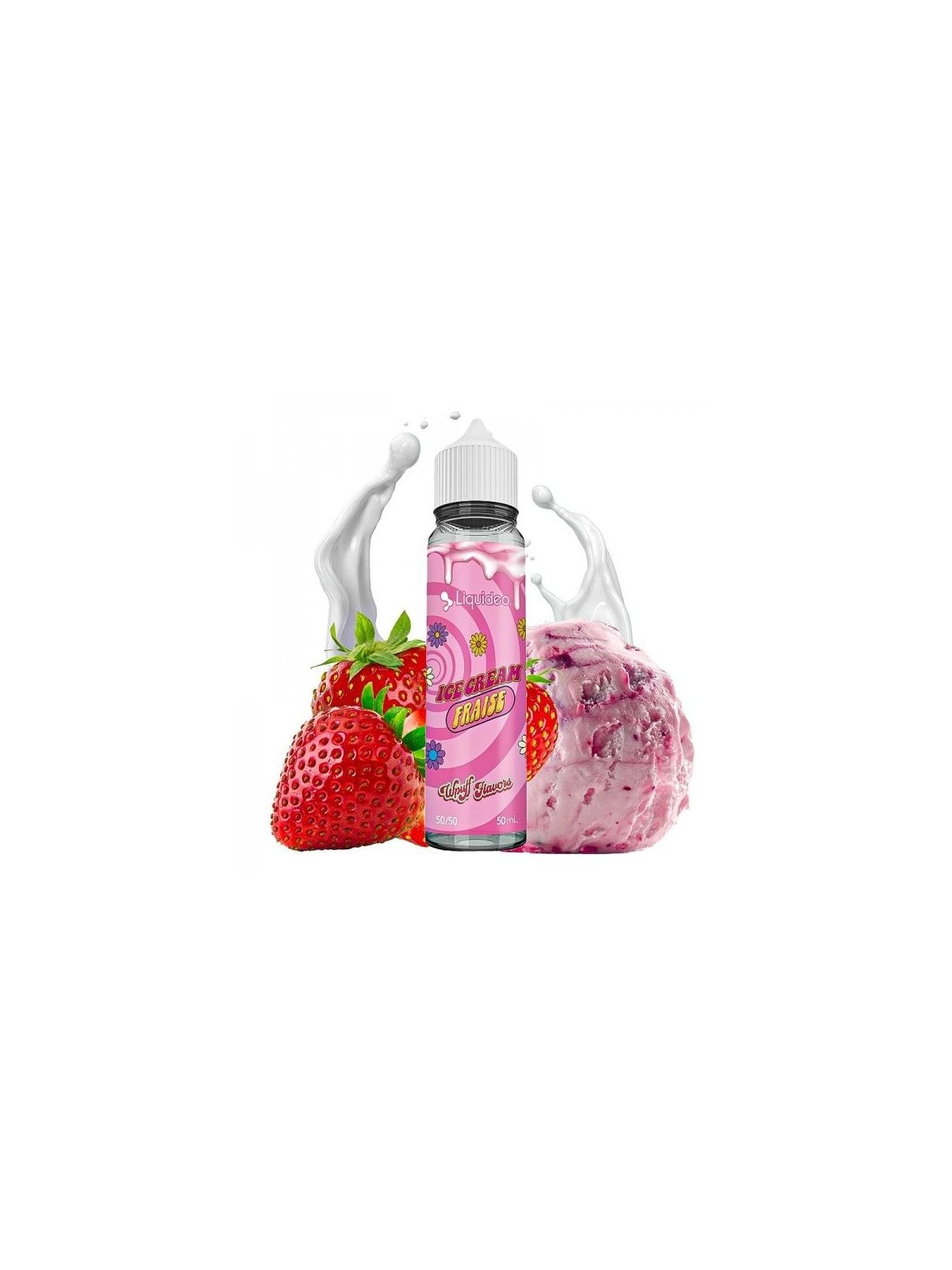 E LIQUIDE ICE CREAM FRAISE 50ML - WPUFF FLAVORS LIQUIDEO-Eliquides-alavape.com
