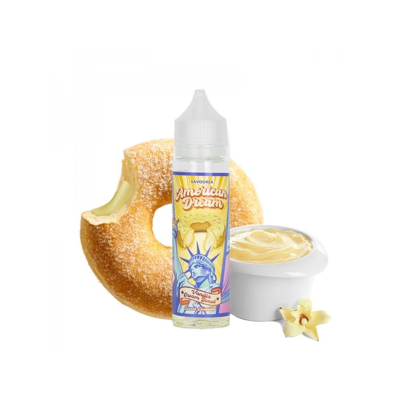 E LIQUIDE VANILLA CREAM DONUT 50ML AMERICAN DREAM - SAVOUREA-Eliquides-alavape.com