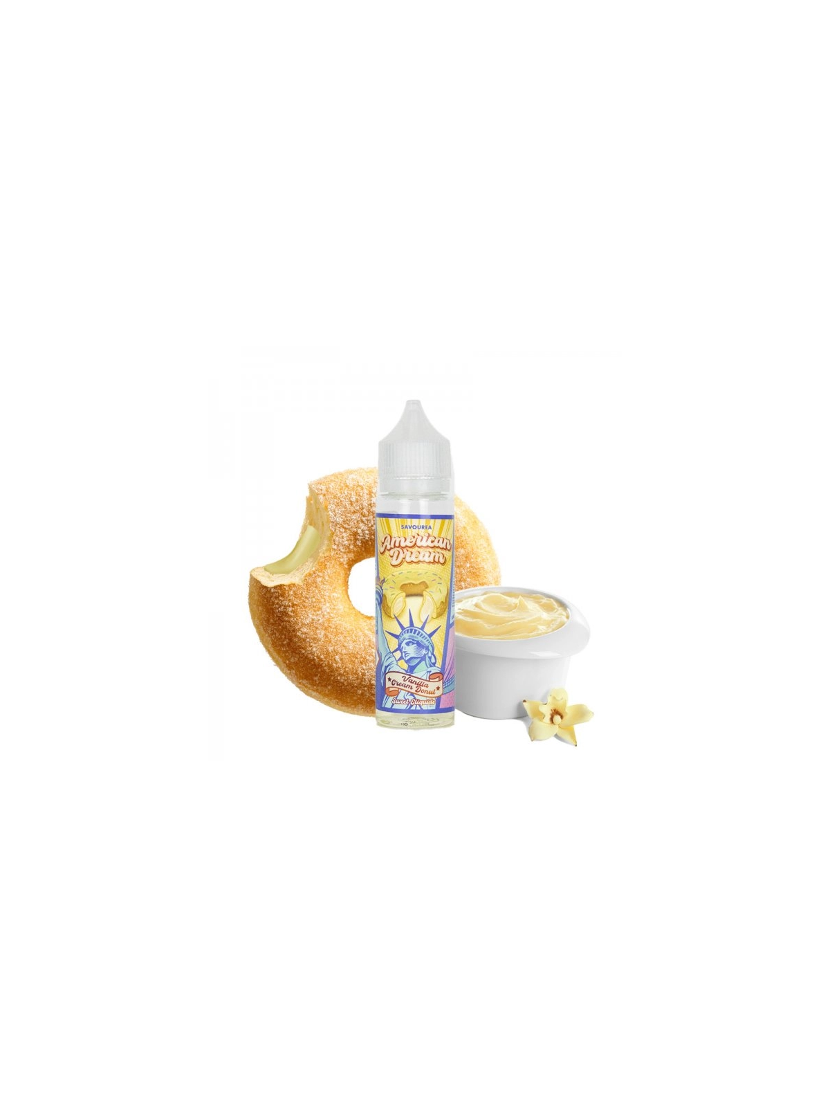 E LIQUIDE VANILLA CREAM DONUT 50ML AMERICAN DREAM - SAVOUREA-Eliquides-alavape.com