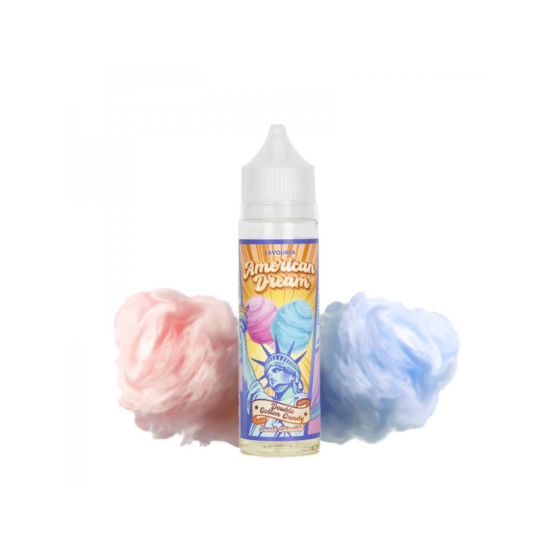 E LIQUIDE DOUBLE COTTON CANDY 50ML AMERICAN DREAM - SAVOUREA-Eliquides-alavape.com