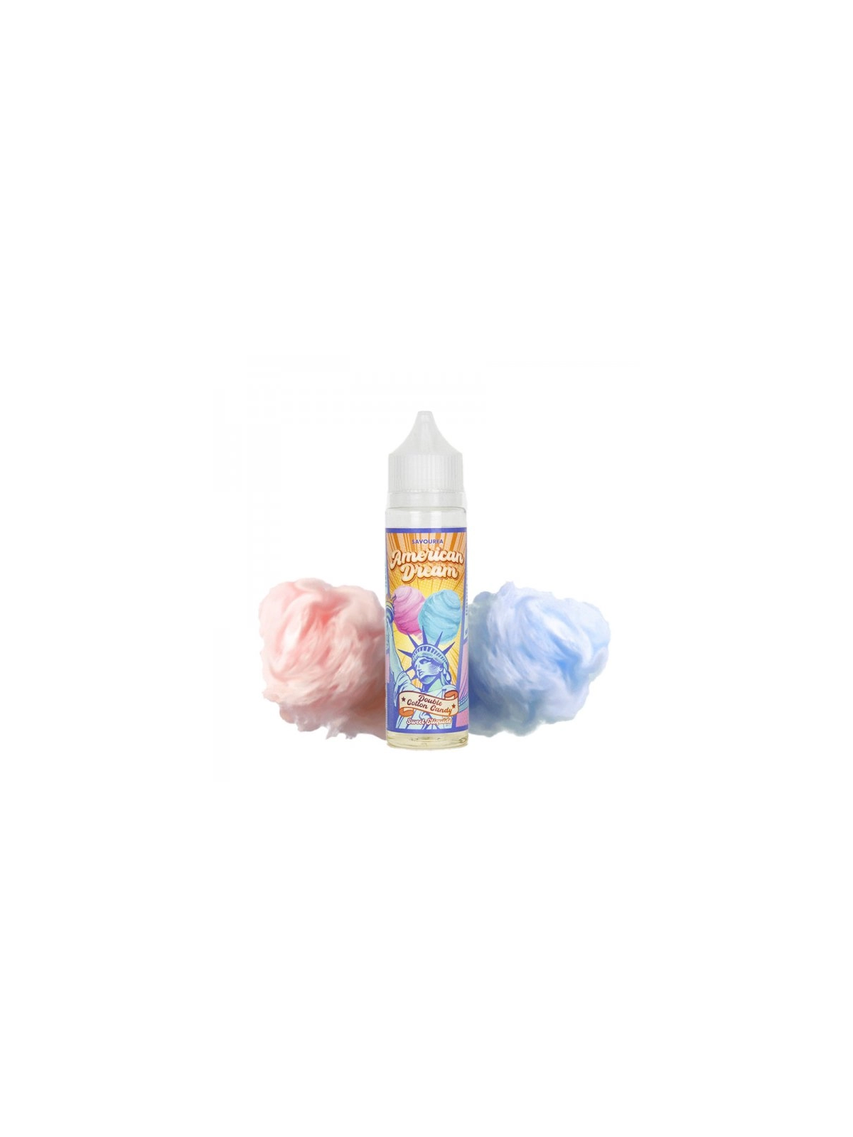 E LIQUIDE DOUBLE COTTON CANDY 50ML AMERICAN DREAM - SAVOUREA-Eliquides-alavape.com
