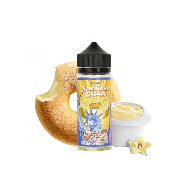 E LIQUIDE VANILLA CREAM DONUT 100ML AMERICAN DREAM - SAVOUREA-Eliquides-alavape.com