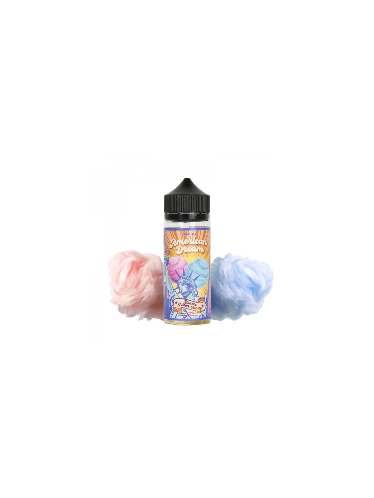 E LIQUIDE DOUBLE COTTON CANDY 100ML AMERICAN DREAM - SAVOUREA-Eliquides-alavape.com