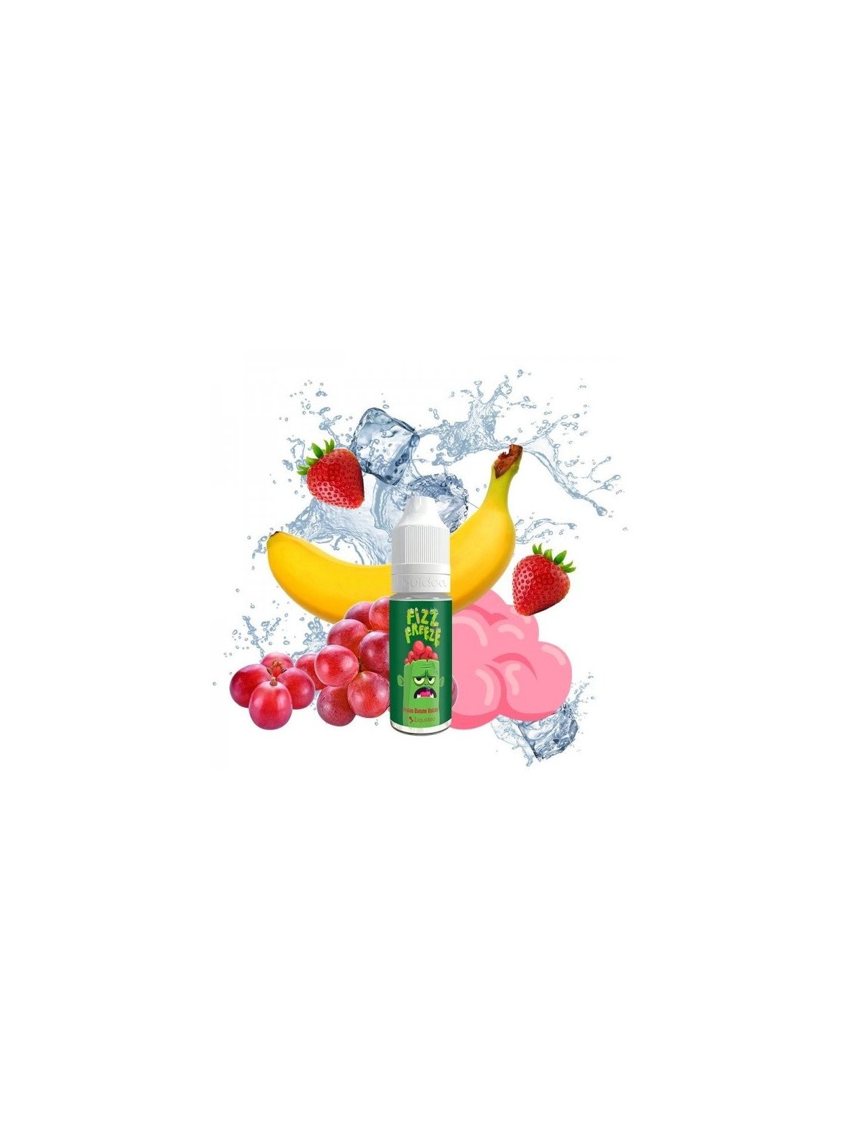 E-LIQUIDE FIZZ AND FREEZE FRAISE BANANE RAISIN 10ML - LIQUIDEO