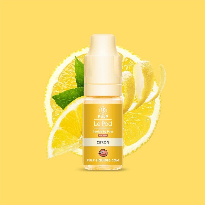 E-LIQUIDE LE POD LIQUIDE CITRON SELS DE NICOTINE 10ML - PULP