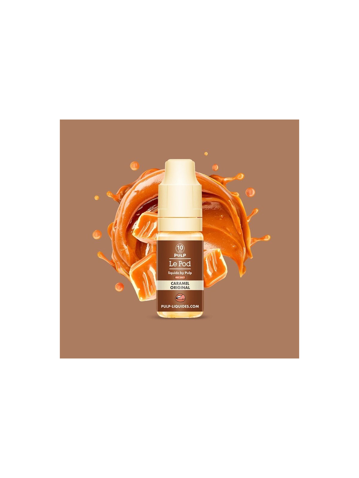 E-LIQUIDE LE POD LIQUIDE CARAMEL ORIGINAL SELS DE NICOTINE 10ML - PULP