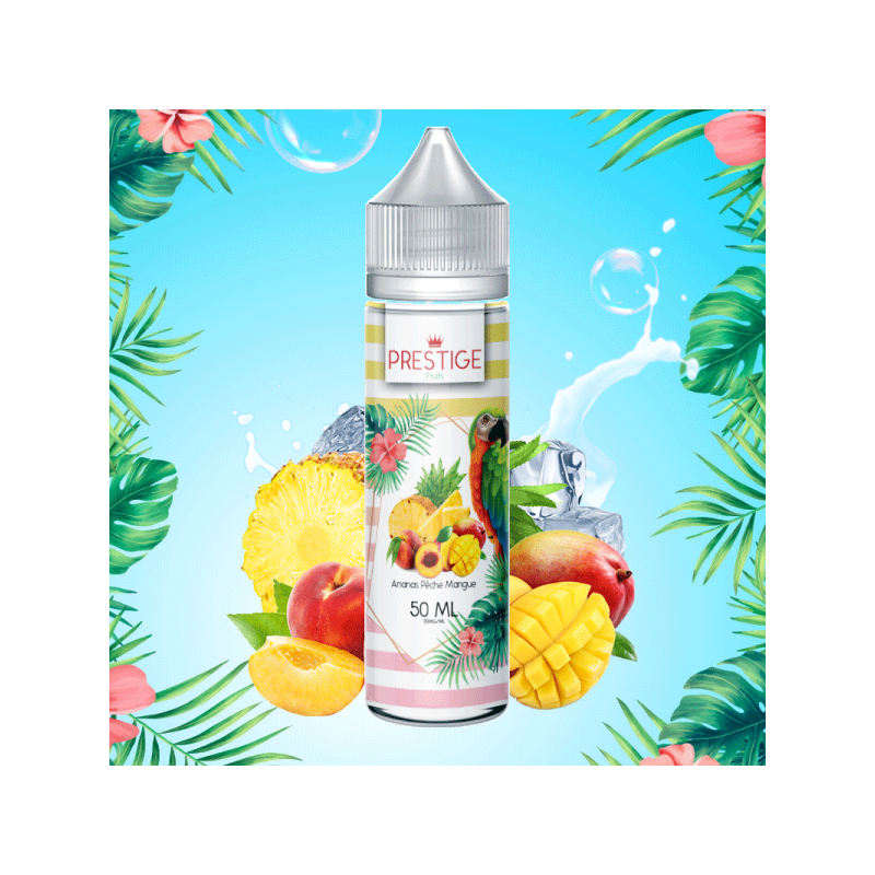 E-LIQUIDE PRESTIGE FRUITS ANANAS PÊCHE MANGUE 50ML - VAPE CONNECTION