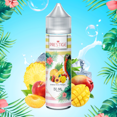E-LIQUIDE PRESTIGE FRUITS ANANAS PÊCHE MANGUE 50ML - VAPE CONNECTION