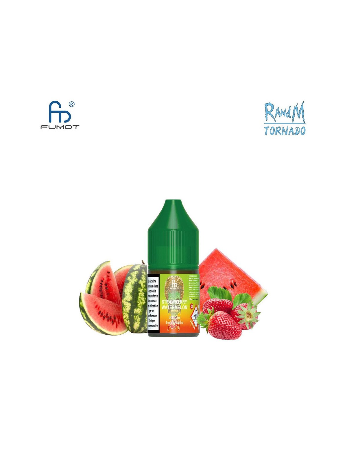E-LIQUIDE TORNADO FUMOT STRAWBERRY WATERMELON SELS DE NICOTINE 10ML - RANDM