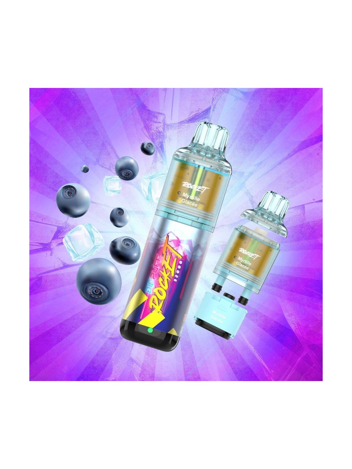 BIG PUFF Myrtille Glacée 32000 Puffs