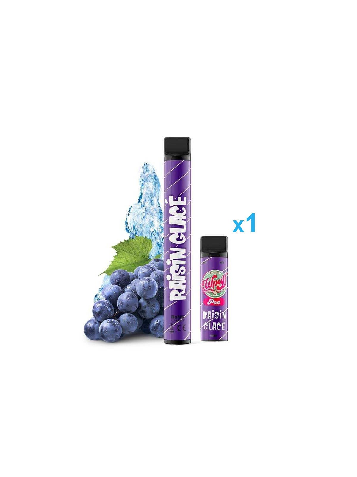 LIQUIDEO Kit Raisin Glacée (1Bat + 1Pod) - Wpuff 600