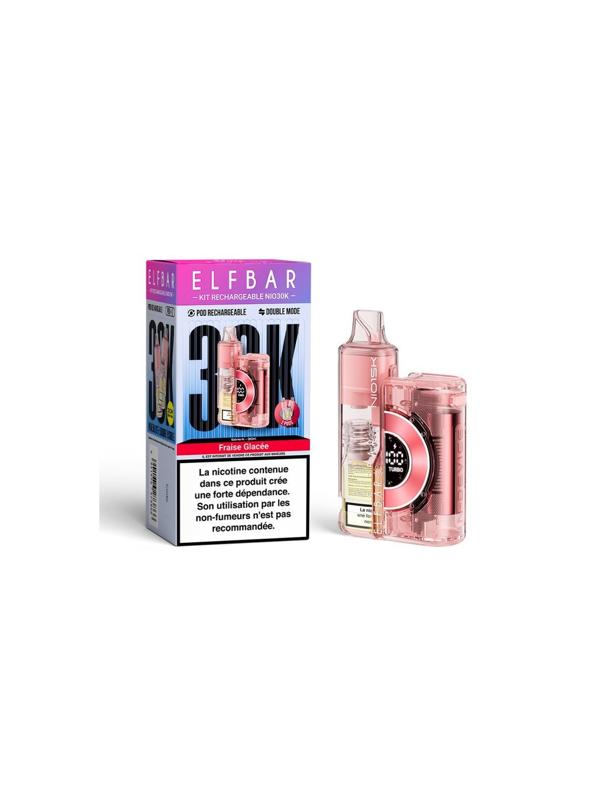 ELFBAR 600 Fraise Glacée 30000 Puffs - Nio30K ELFBAR