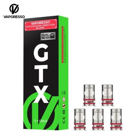 VAPORESSO Résistances Gtx Dual Mesh / 5Pcs