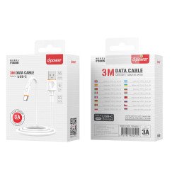 Câble Type-C 3M Charge Rapide 3A- D-Power