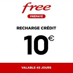 Recharge Crédit Sim 10€ Free / 10Pcs