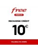 Recharge Crédit Sim 10€ Free / 10Pcs