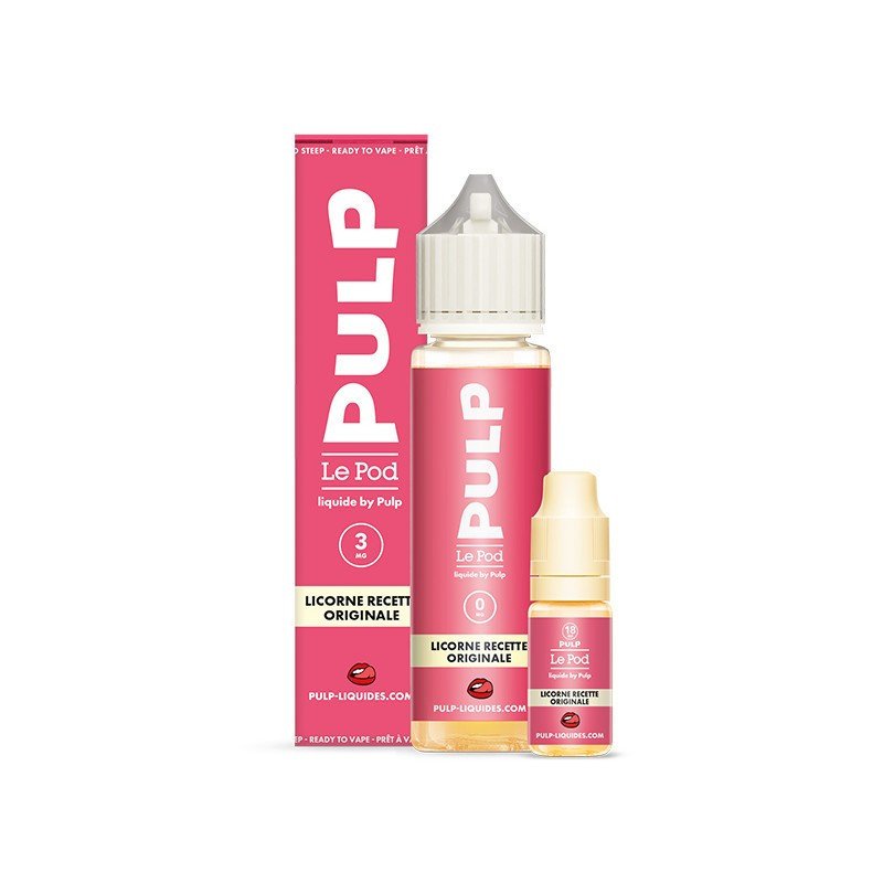 Pack 60ml Licorne Recette Originale Le Pod Liquide By Pulp - Packs…