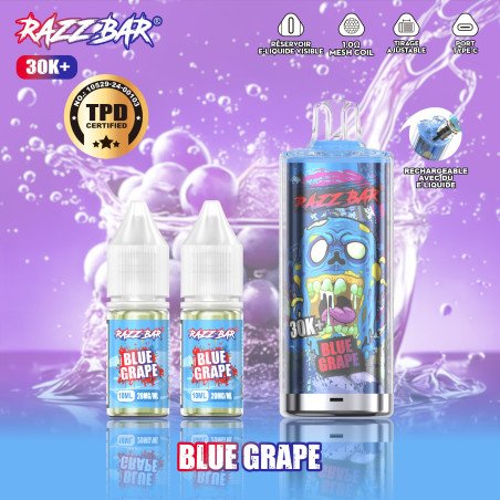 Razz Bar Blue Grape 30K