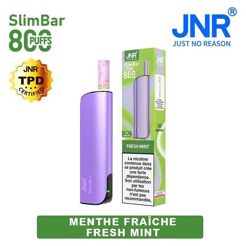 Kit Fresh Mint 800 PUFFS - SlimBar JNR Boîte