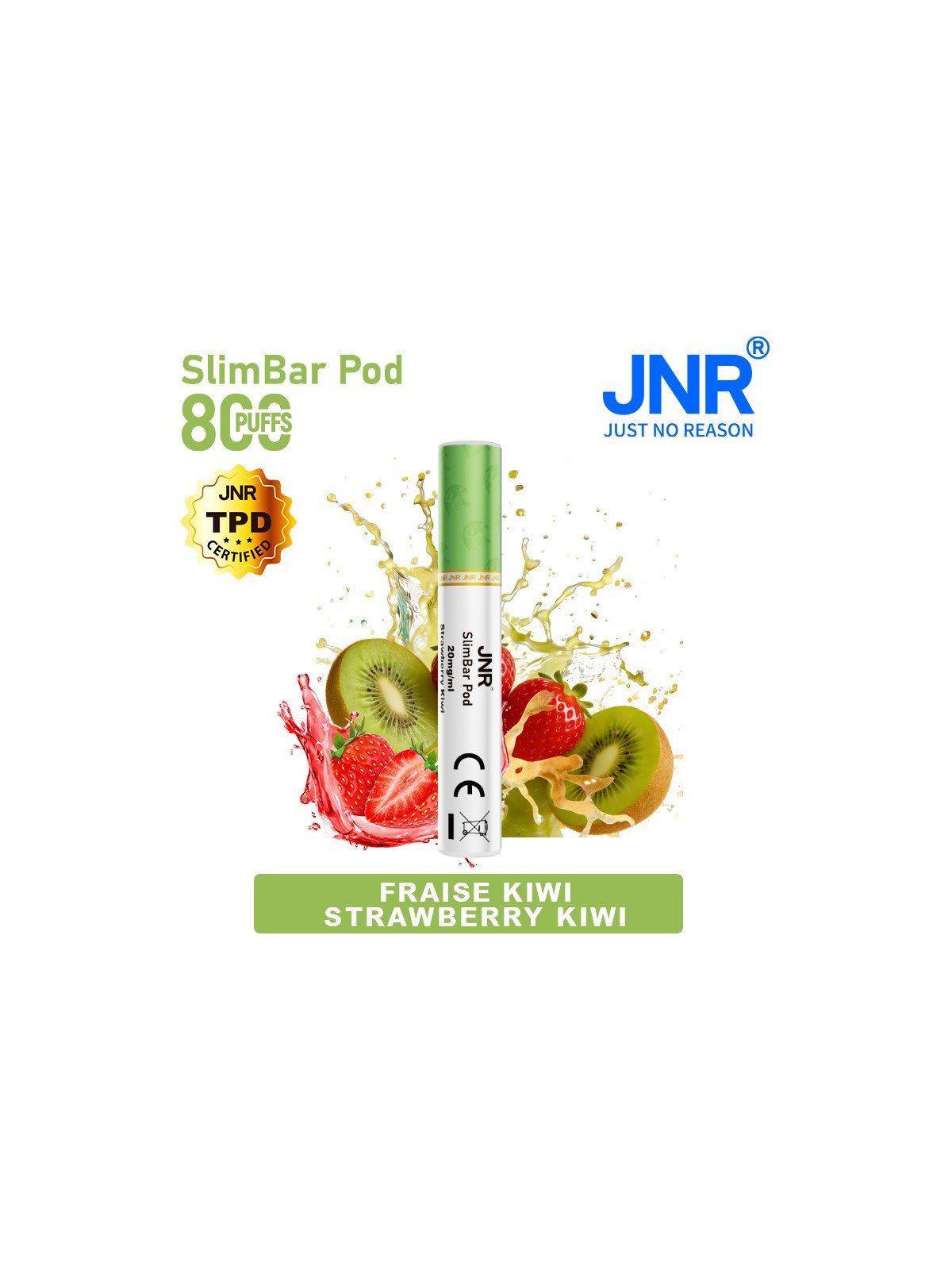 Cartouche Strawberry Kiwi / 3pcs 2400 PUFFS - SLIMBAR JNR