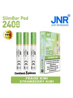 Cartouche Strawberry Kiwi / 3pcs 2400 PUFFS - SLIMBAR JNR Boite