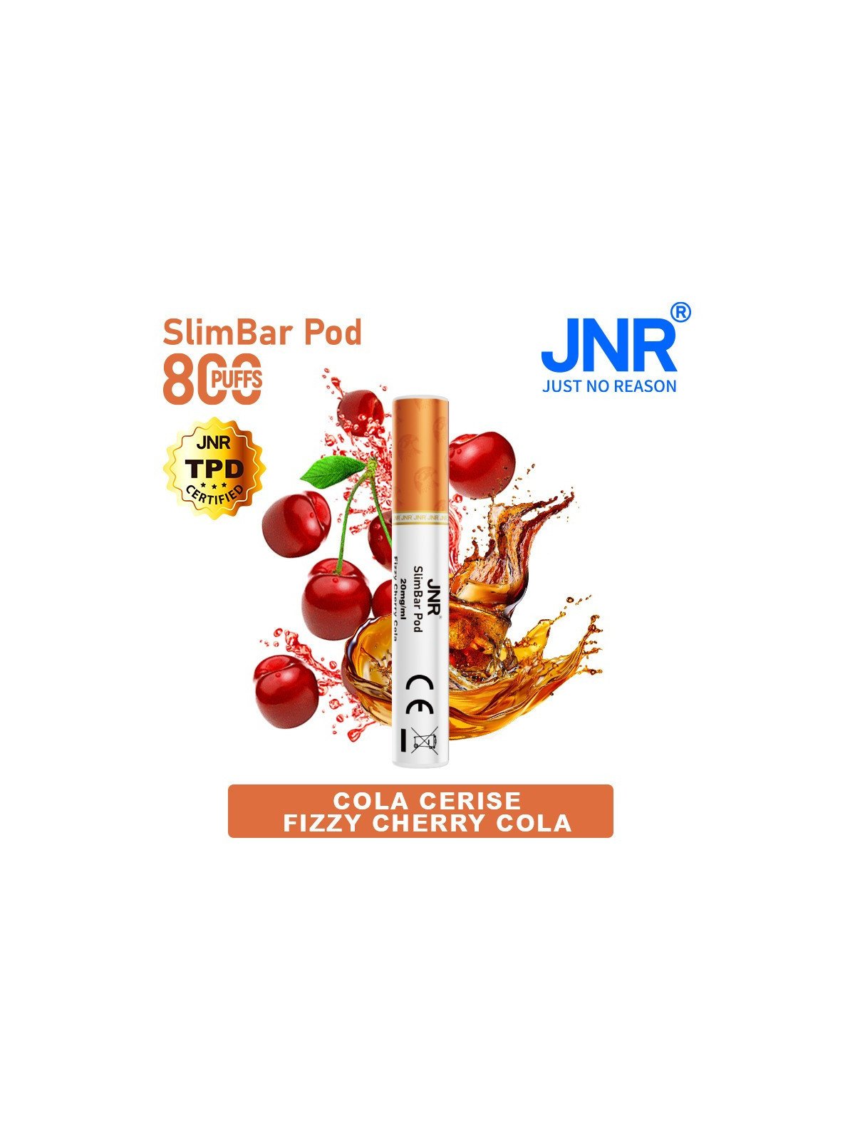 Cartouche Fizzy Cherry Cola / 3pcs 2400 PUFFS - SLIMBAR JNR