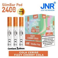 Cartouche Fizzy Cherry Cola / 3pcs 2400 PUFFS - SLIMBAR JNR Boite
