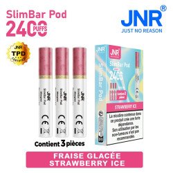 Cartouche Strawberry Ice / 3pcs 2400 PUFFS - SLIMBAR JNR Boite
