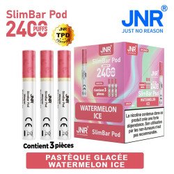 Cartouche Watermelon Ice / 3pcs 2400 PUFFS - SLIMBAR JNR Boite de regroupement