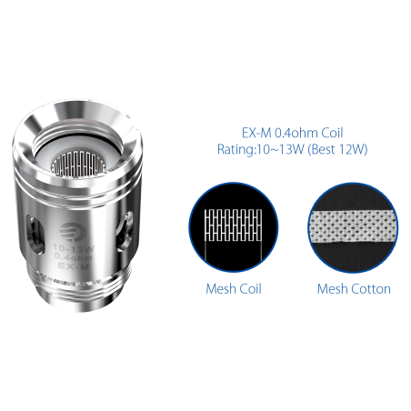 RÉSISTANCES EX-M EXCEED / 5PCS - JOYETECH-Ecigarettes-alavape.com